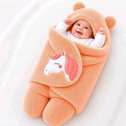 New Born Baby Cute Hooded Blanket